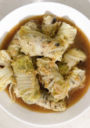 Hình của món Cải thảo cuộn thịt.