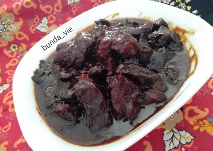 Semur daging betawi, memasak tanpa air..