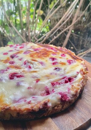 Una foto de Kuchen tipo alemán de frambuesa
