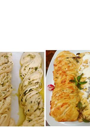 عکسی از دستور نان سیر بافته