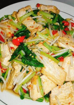 Foto resep Cah sawi tahu toge