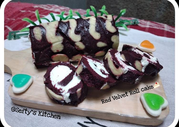 Resep 🍰Red Velvet Roll cake🍰 | Langkah Membuat 🍰Red Velvet Roll cake🍰 Yang Enak Banget