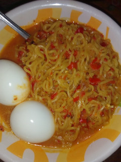 A picture of Hot and spicy noodle.