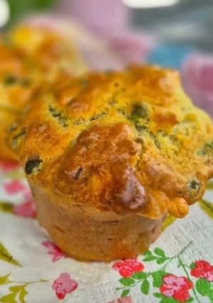Une photo de Muffins aux petits pois et cabecou