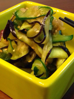 A picture of ☆Easy☆ Quick Pickled Eggplant and Cucumber.