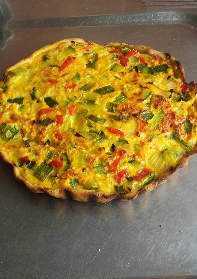 Una foto de Tarta de zapallitos 100% casera 😍😍😍 (con masa incluida)