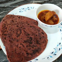A picture of Beetroot Paratha.