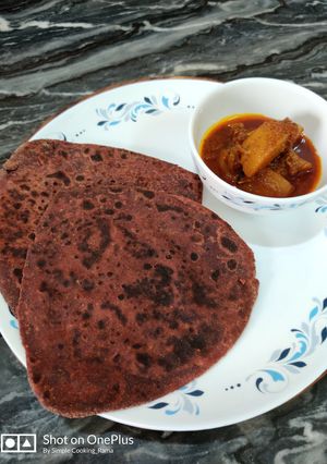 A picture of Beetroot Paratha.