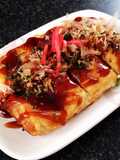 Takoyaki Made in a Tamagoyaki Pan (Square Pan Takoyaki)