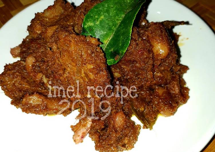 Resep Rendang daging (ga pake lama ga pake capek), Bisa Manjain Lidah