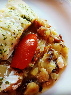 Una foto de Bacalao al horno