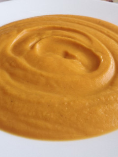 Una foto de Crema de calabaza y zanahoria