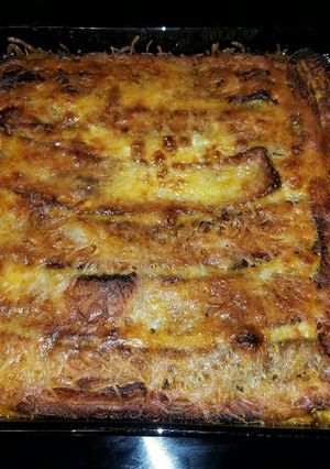 A picture of Pastelón de Platano Maduro (Puerto Rican Lasagna).