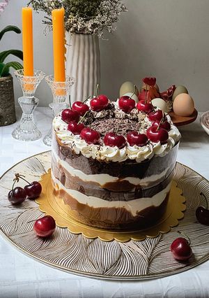 Una foto de Torta selva negra libre de gluten