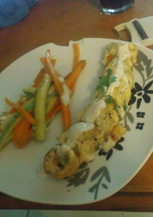Una foto de Pechuga de pollo rellena