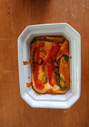 Une photo de Clafoutis chèvre poivron