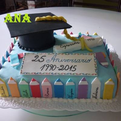 Torta 25 aniversario de egresados Receta de GRINGA- Cookpad