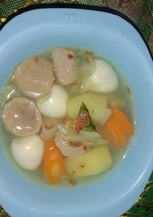 Foto resep Sop telur puyuh dan bakso