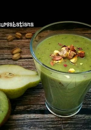 Foto resep Greentea-Pear Smoothies #PR_smoothies