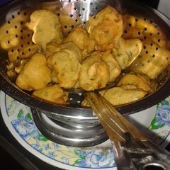 A picture of Bhajia #breakfast challenge.