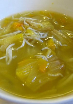 賣菜阿姨教的巴吉魯小魚湯(麵包果) 的食譜成品照片