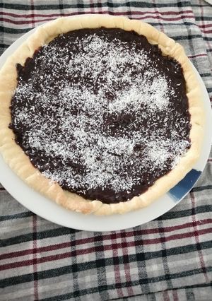 Une photo de Tarte chocolat coco
