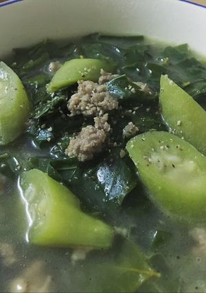 Hình của món Canh rau ngót thịt băm.