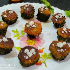 A picture of Stuffed Karela Rings.