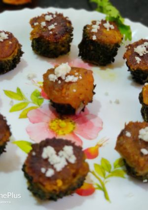 A picture of Stuffed Karela Rings.