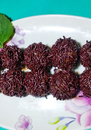 Foto resep Bola bola coklat kue tanpa di masak