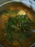 Ikan patin tempoyak daun pijat