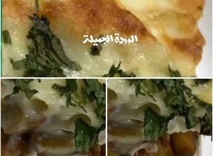صورة لوصفة معكرونة بالبشاميل والخضرة والفطر لذيذة