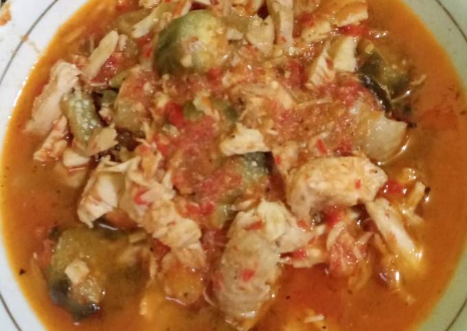 Resep Rica rica terong ayam suwir (kuah) oleh Naoris Syita EB - Cookpad