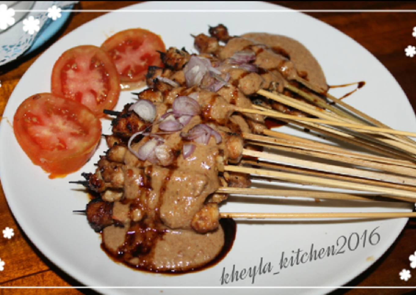 Sate Ayam Saus Kacang ala abang" (simple irit)