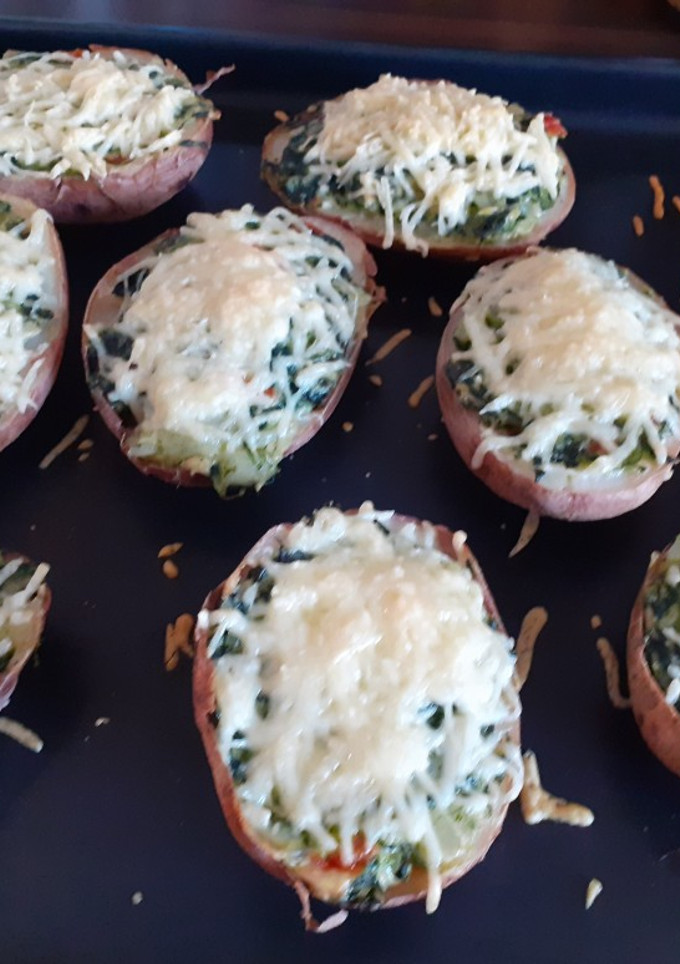 Una foto de Patatas rellenas de espinacas