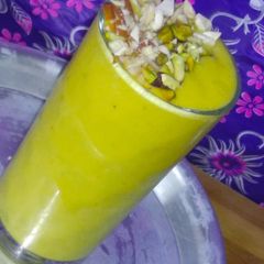 A picture of Mango Sattu Smoothie.