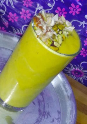 A picture of Mango Sattu Smoothie.