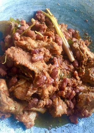 Foto resep Rendang Ayam Kacang Merah