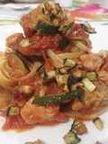 Linguine con Pesce Spada, Pomodorini e Dadolata di Zucchine