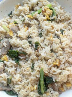 A picture of Chinese Beef Fried Rice.