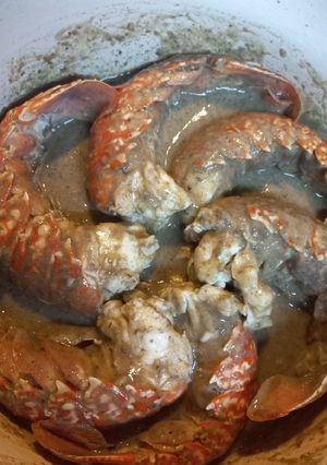 A picture of Crayfish Tail in Mushroom Sauce.