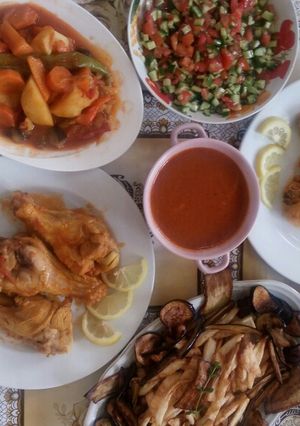 صورة لوصفة جناحين حبش بالخضروات