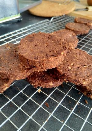 Une photo de Sablés noisette cacao