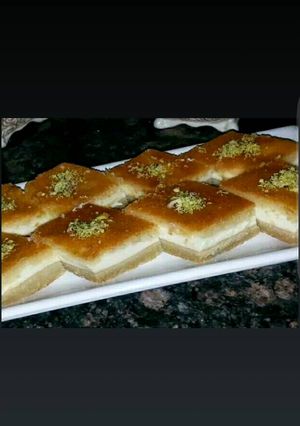 صورة لوصفة بسبوسه بالقشطه