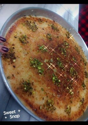 صورة لوصفة بسبوسه بالقشطه