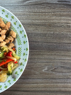 Szójás csirke zöldségekkel recept fotója