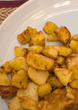Una foto de Papas en la air fryer