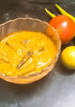 A picture of Dahi Bhindi Masala.