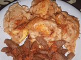 Gehu (tahu isi) dan basreng pedas