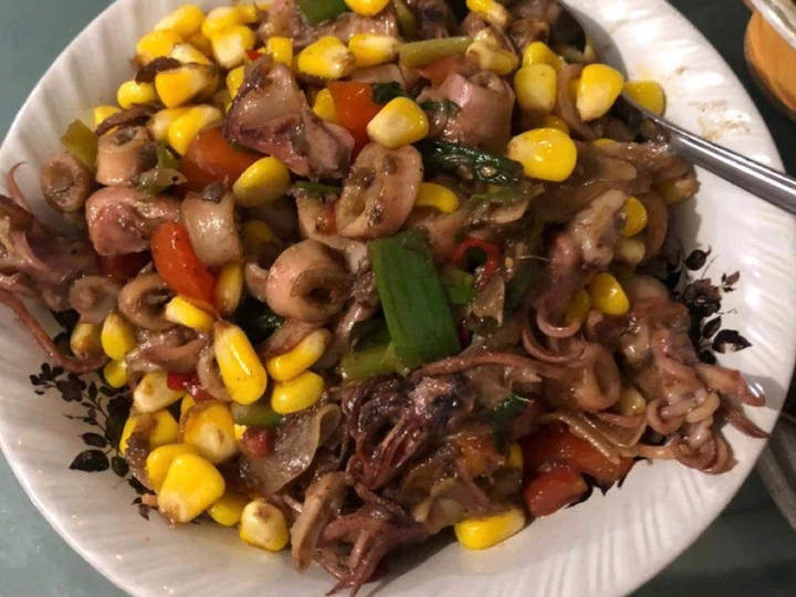 Cara Simple Membikin Resep  Cumi Asin Jagung Manis yang Sempurna, Enak